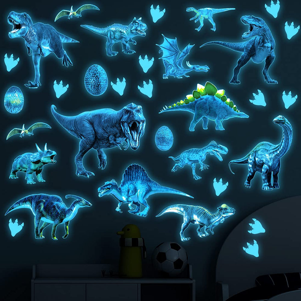 LiveGallery glow decals on a wall provide a soft nocturnal illumination