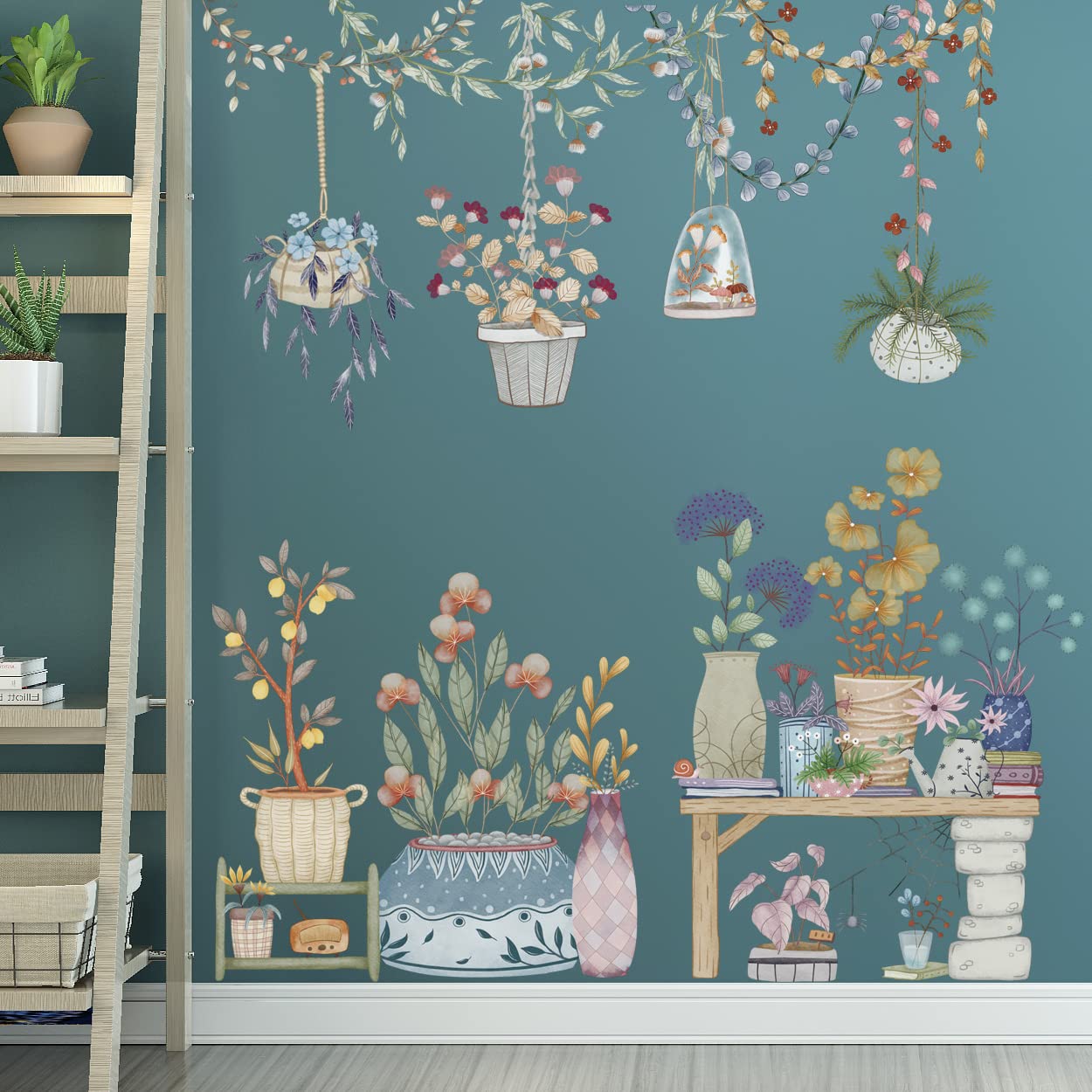 LiveGallery flowerpot decals are removable and safe for walls.