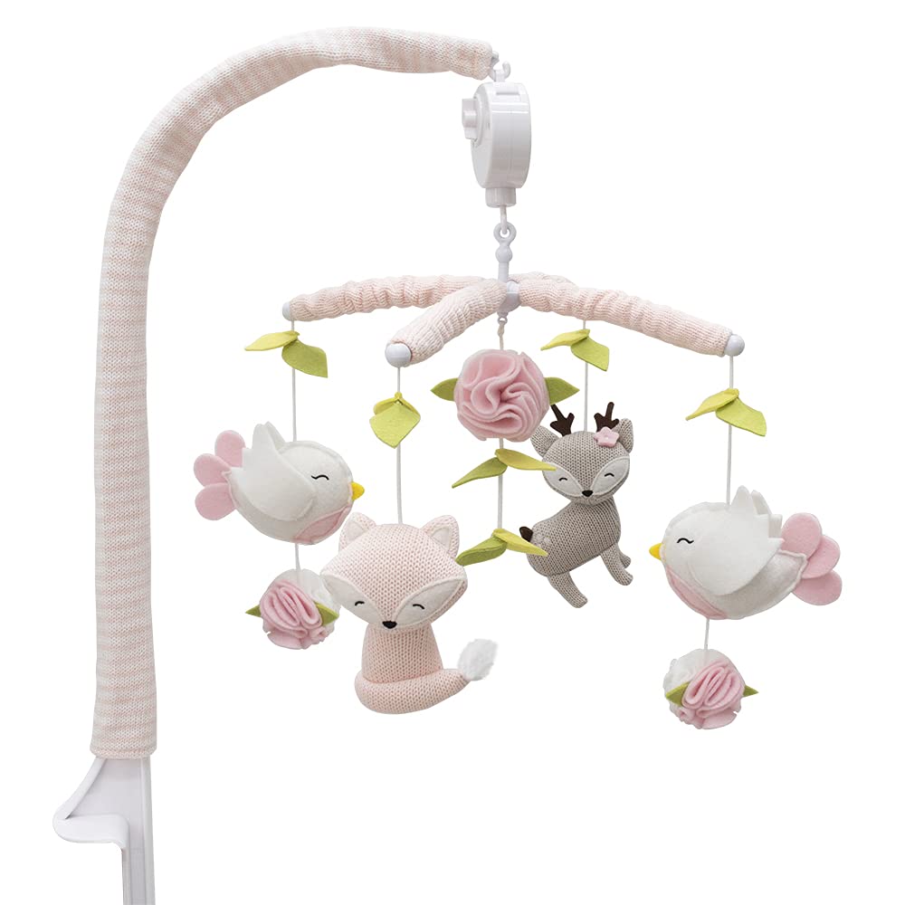 Living Textiles Ava Birds knitted woodland characters for soft baby decor.