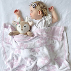 Living Textiles chenille baby blanket swaddle-friendly size suitable for wrapping newborns