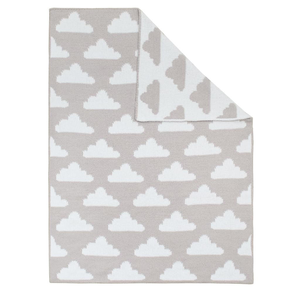 Living Textiles reversible blanket reveals soft chenille on one side and a smooth reverse