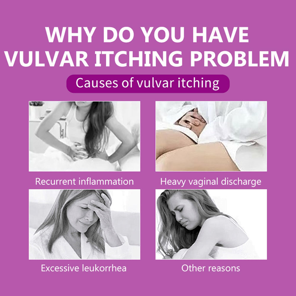 Liwoci Vaginal Anti-Itch Cream packaging image suggests discreet, portable care