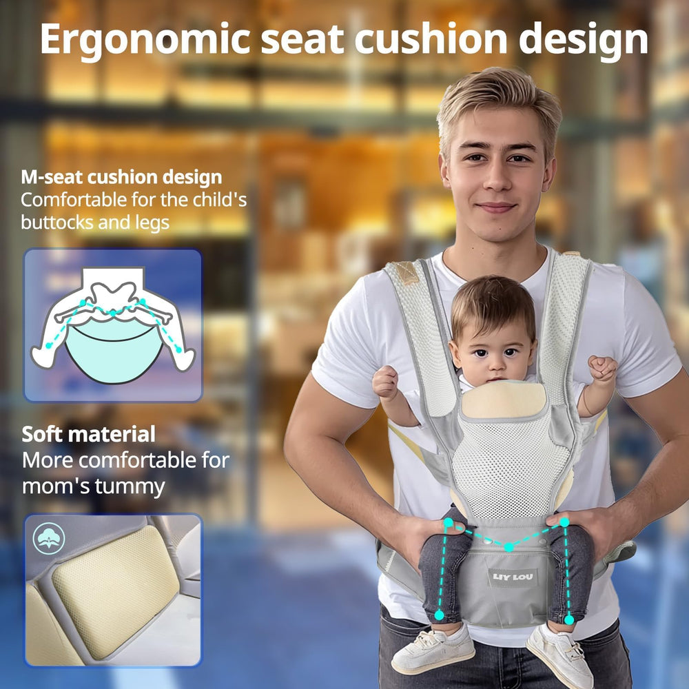 LiyLou baby carrier facing-in-out options for personalized viewing angles.