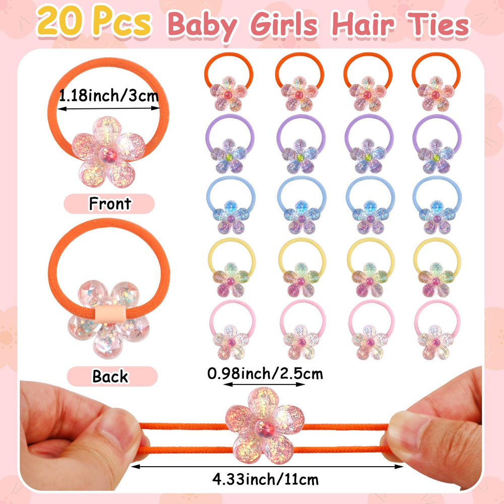 LIYAZHIL flower purple toddler hair tie smooths styling for playful braids.