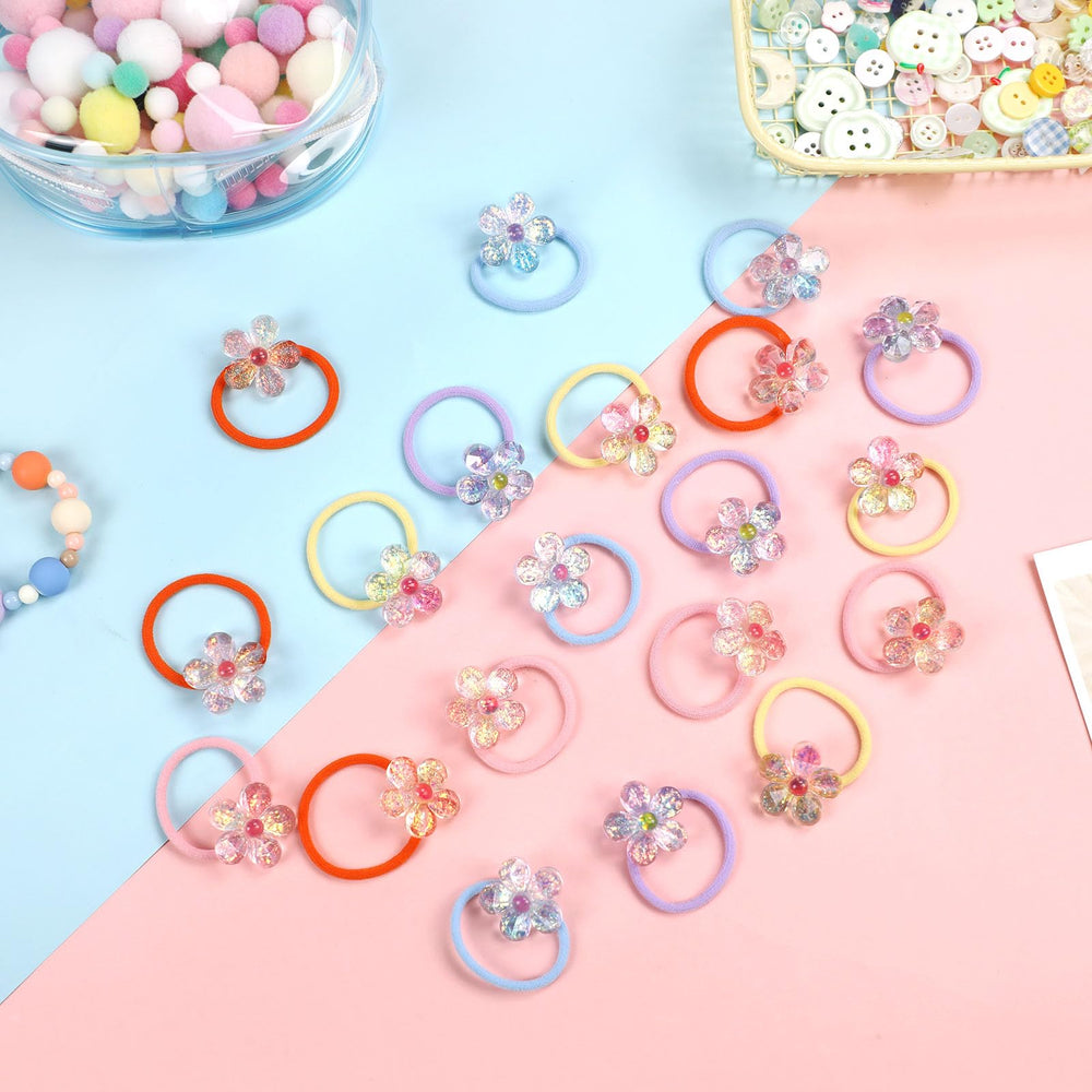 LIYAZHIL soft elastic toddler hair tie reduces pulling during activities.