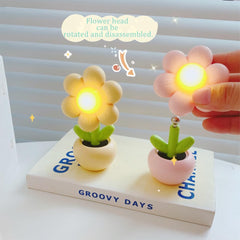 Ljarl flower night light with removable head for easy customization.