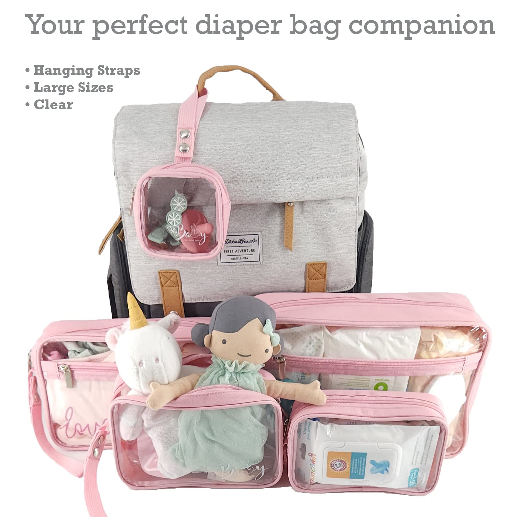 Llama Bella pacifier case with strap ready for stroller or bag