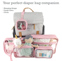 Llama Bella pacifier case with strap ready for stroller or bag