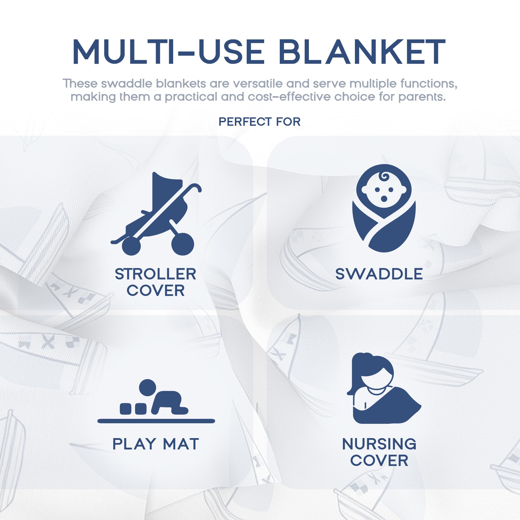 Llama Creek newborn wrap—easy-to-use 47x47 swaddle for snug swaddling
