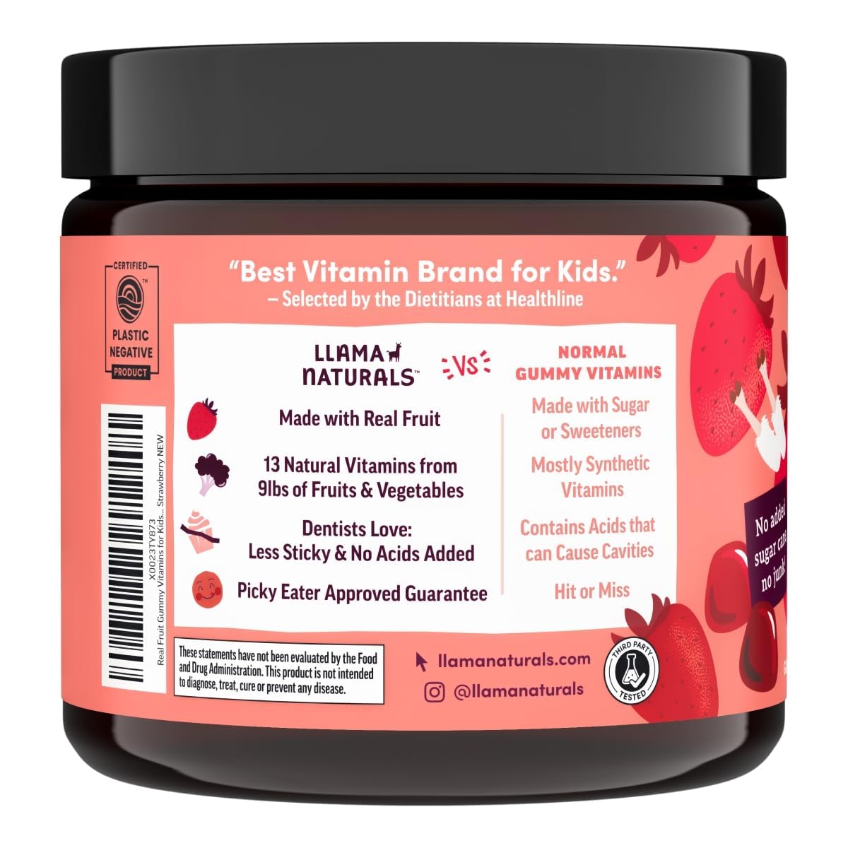 Llama Naturals Kids Multivitamin Gummies soft chew texture appeals to picky eaters