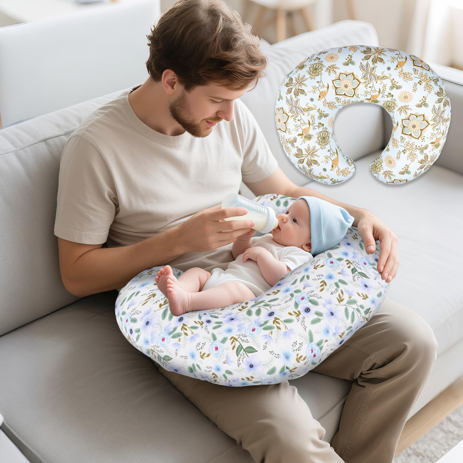 Machine washable nursing pillow cover by LLCJYYCY resists shrinkage and fading