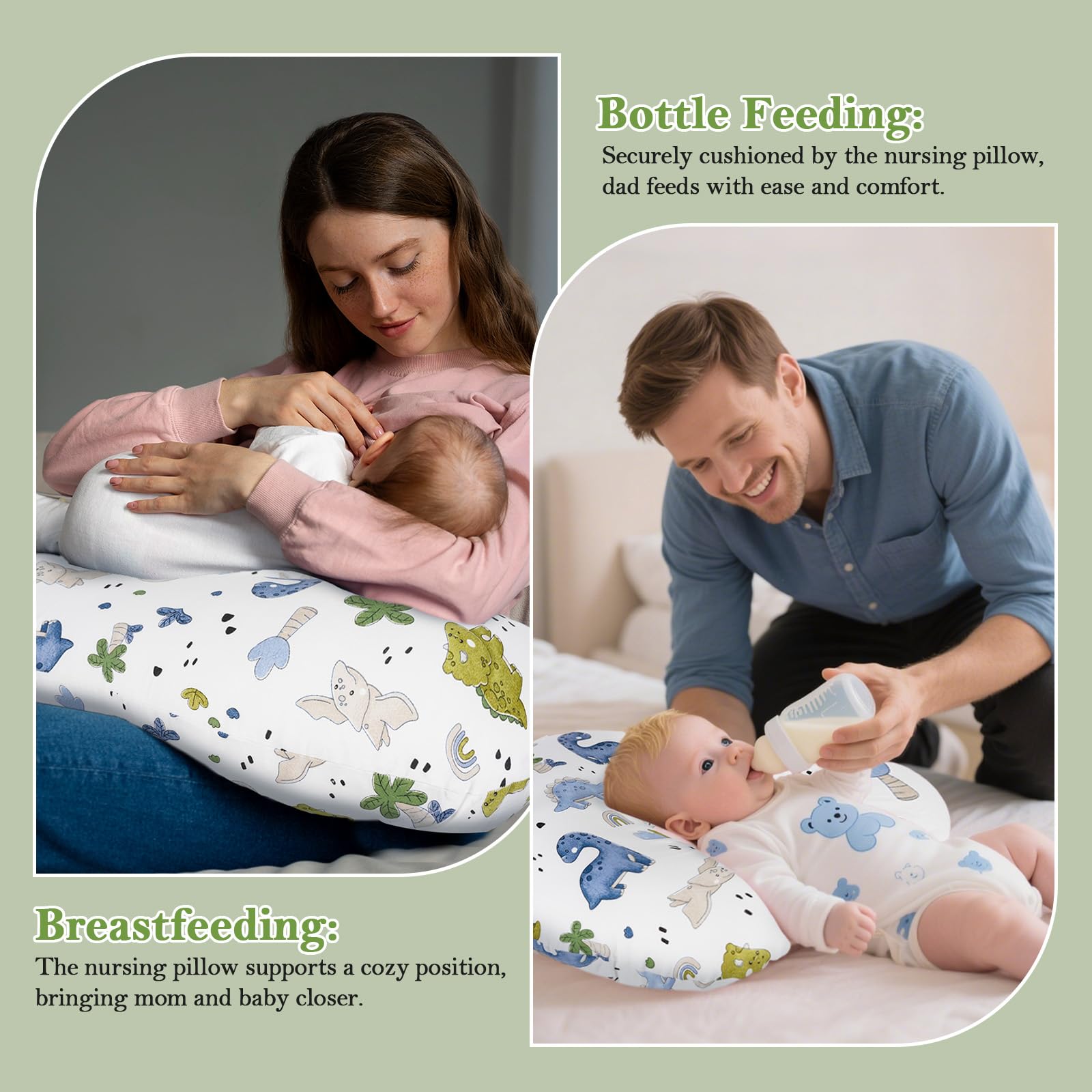 LLCJYYCY nursing pillow demonstrates ergonomic back and neck support for caregiver