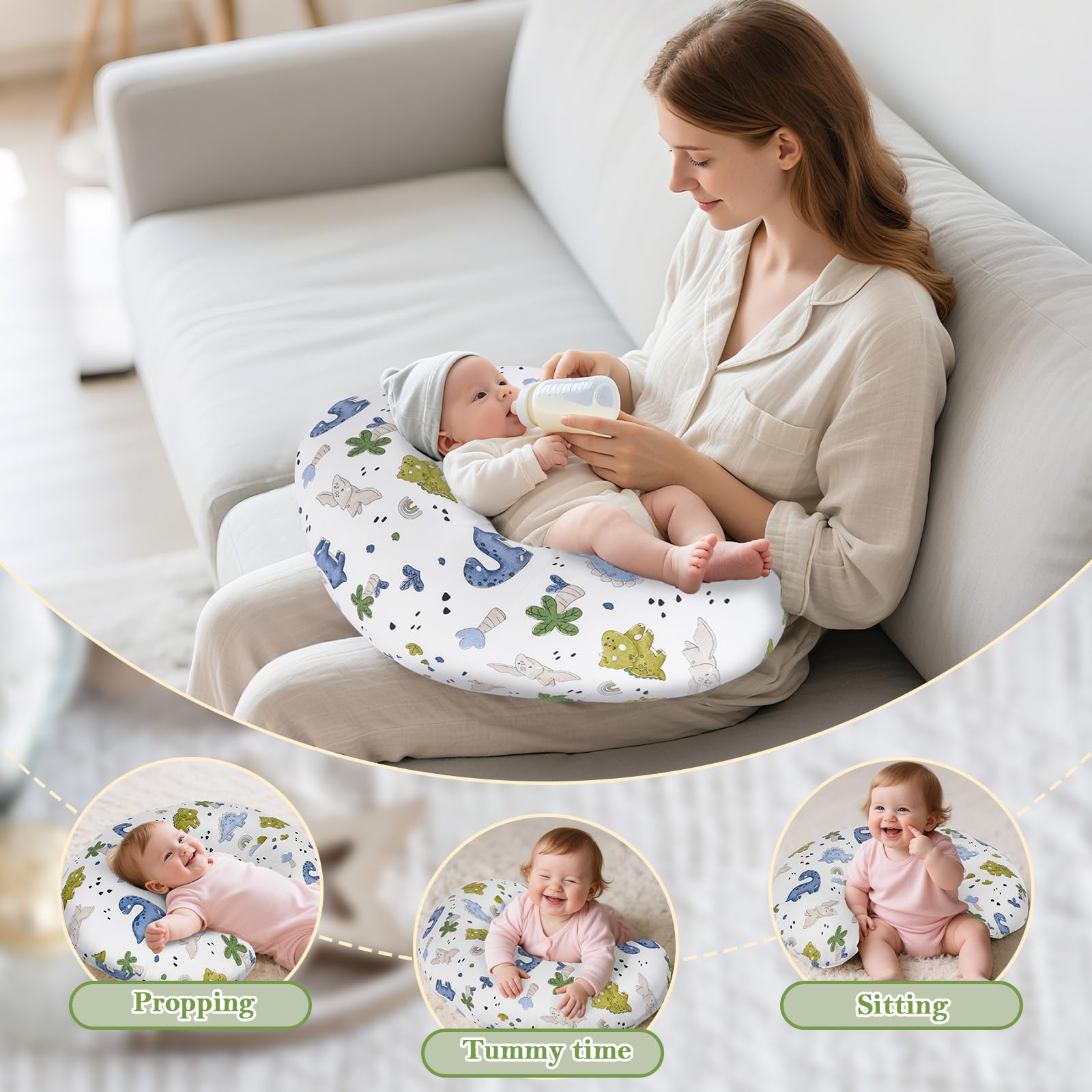 LLCJYYCY nursing pillow cover provides baby feeding comfort for newborns