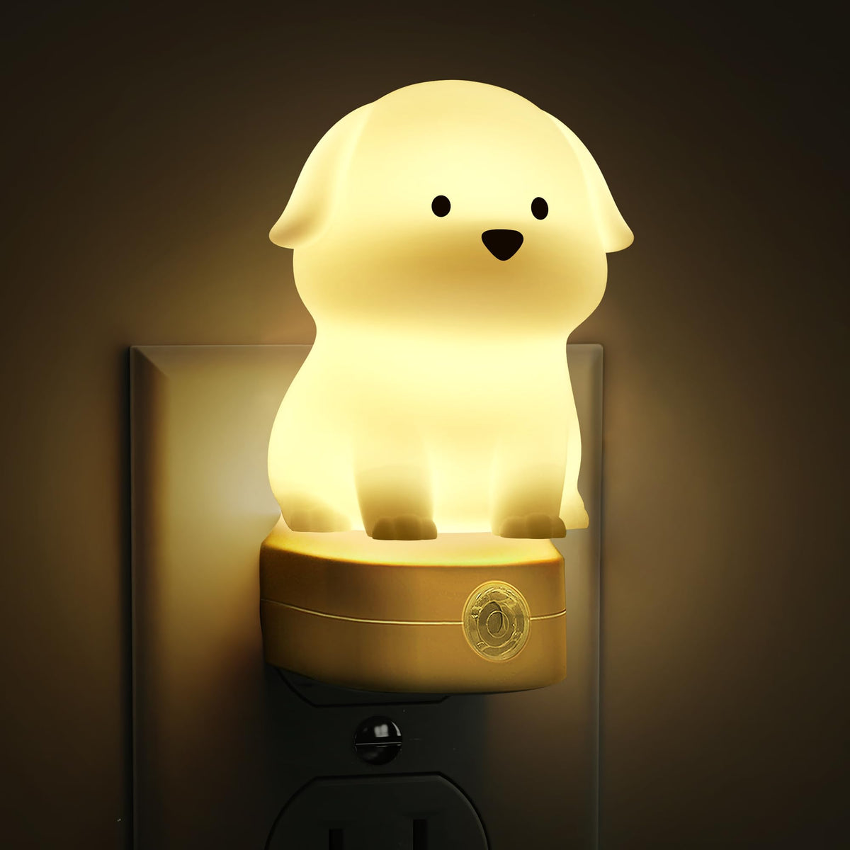L LOHAS LED 3D puppy night light creates warm, comforting bedtime ambiance.