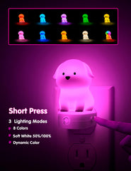 L LOHAS LED puppy night light offers three lighting modes for versatility.