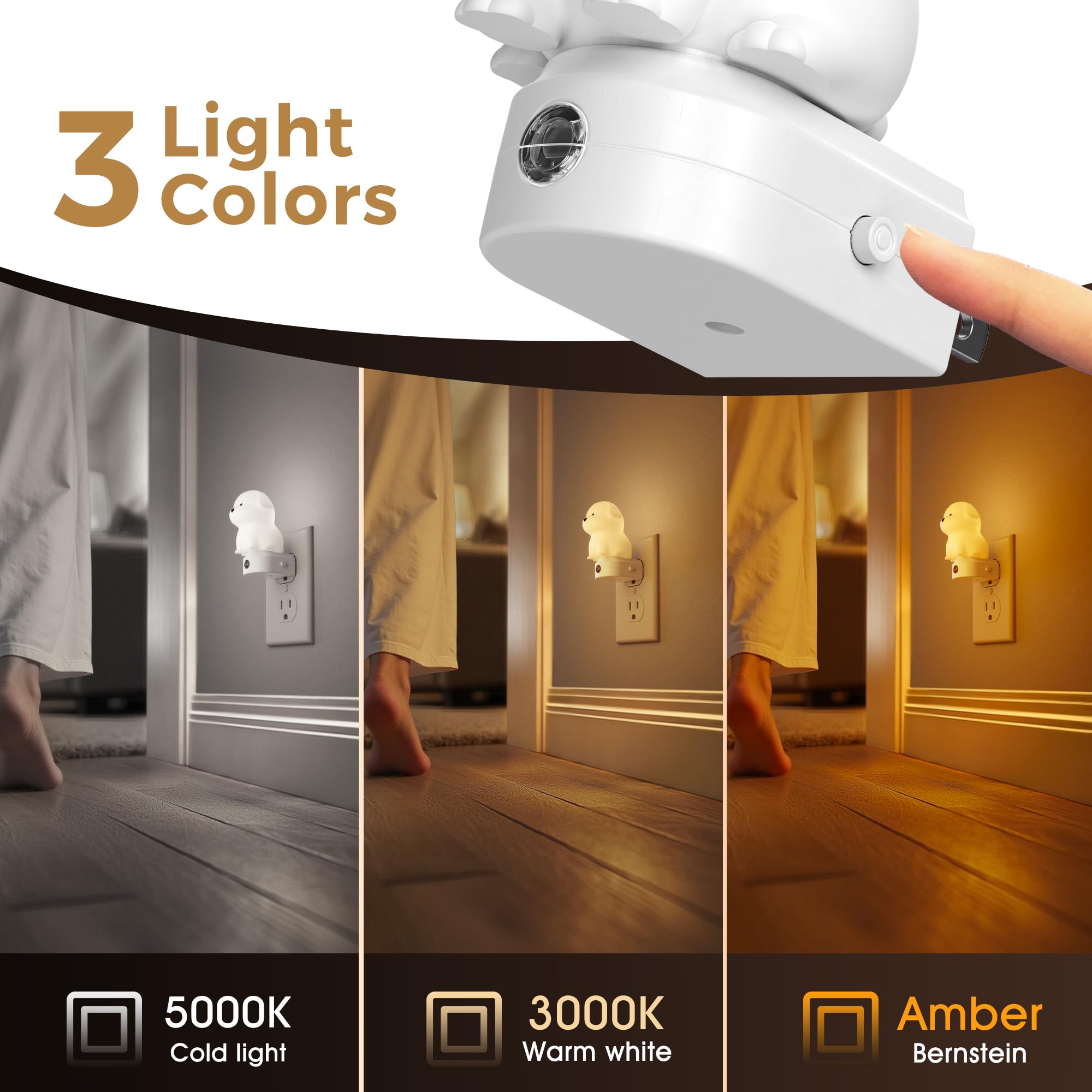 L LOHAS LED dusk-to-dawn sensor night light saves energy as shadows fade.