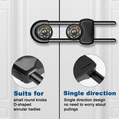 LLOOC adjustable safety locks placed on a drawer for secure storage.