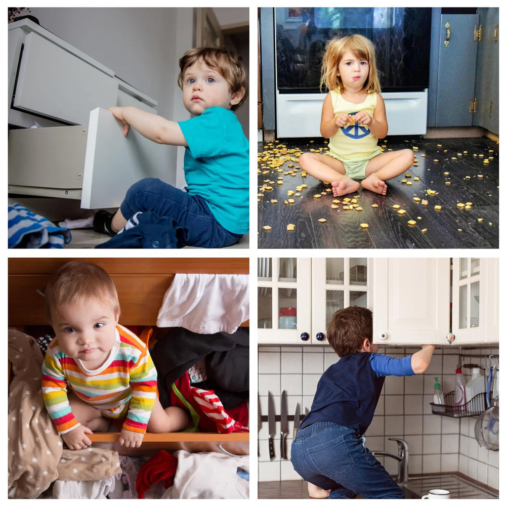 LLOOC drawer and cabinet security locks in use during daily tasks.
