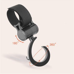 LLUFO stroller hooks closeup clip showing secure grip for quick bag attachment.