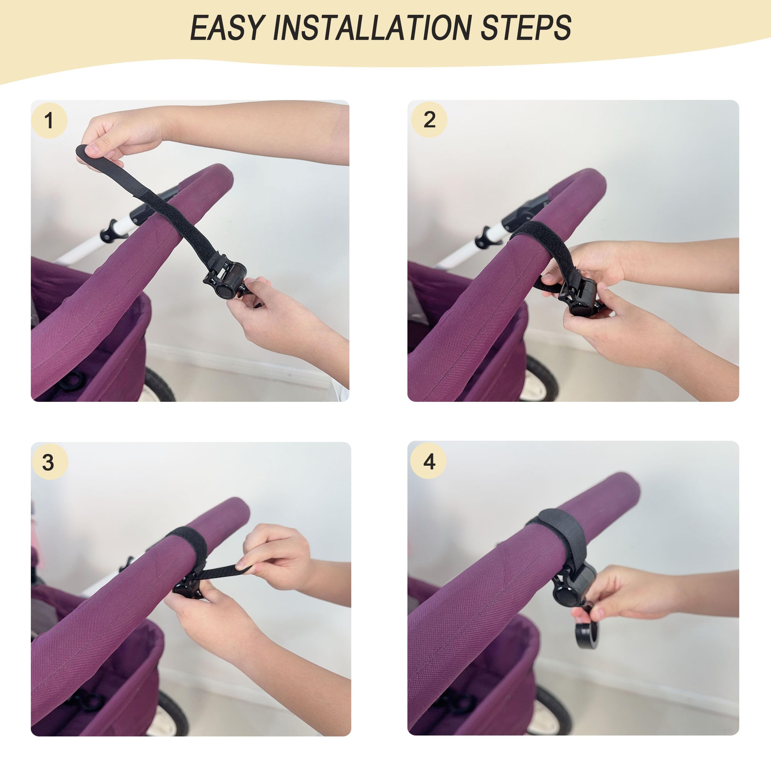 LLUFO stroller hooks durable material designed for everyday stroller use.