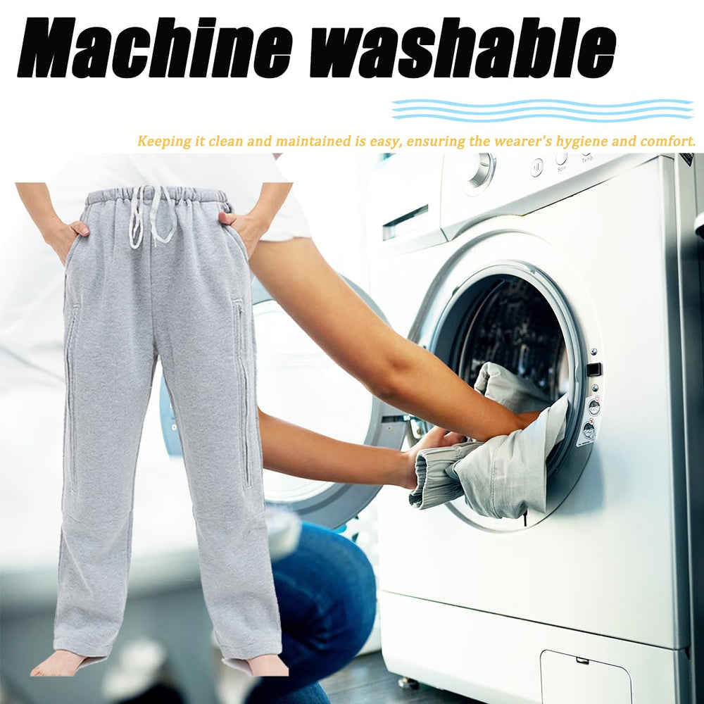 Lmaray Catheter Leg Bag Pants care and machine washable for easy maintenance.
