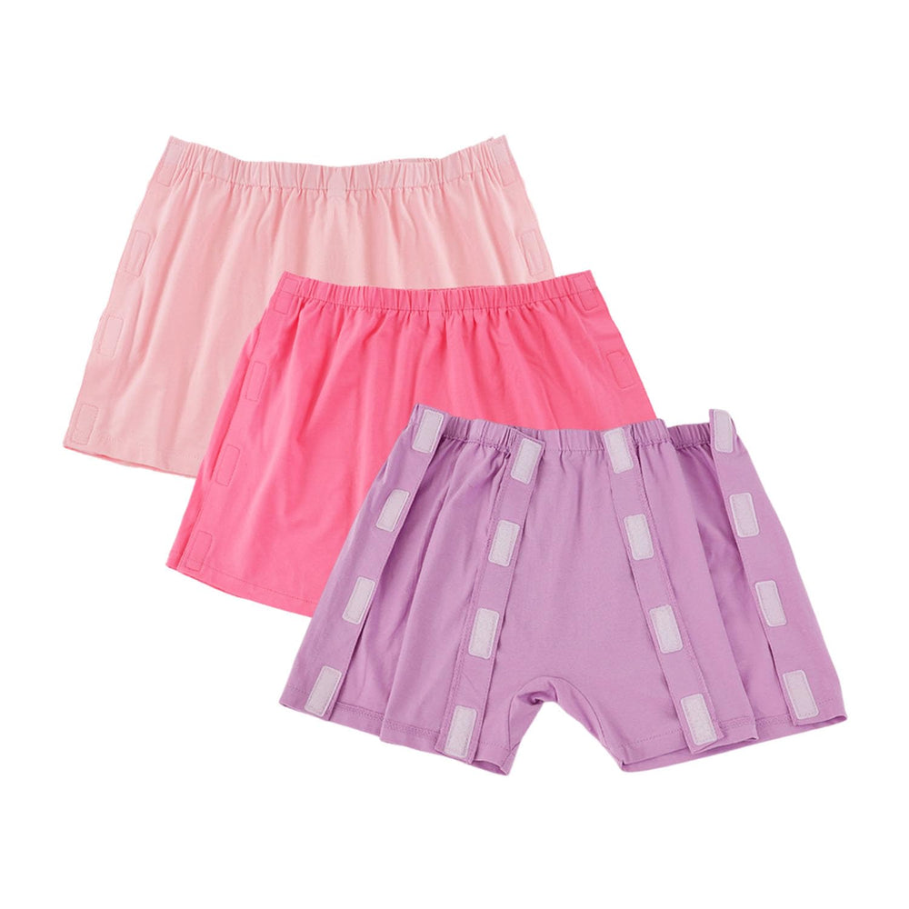 Lmaray post-surgery boxers for women, front view, breathable cotton for everyday comfort during recovery.