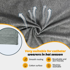 Lmaray urine bag pants include a urinary pipe buckle to secure tubing.