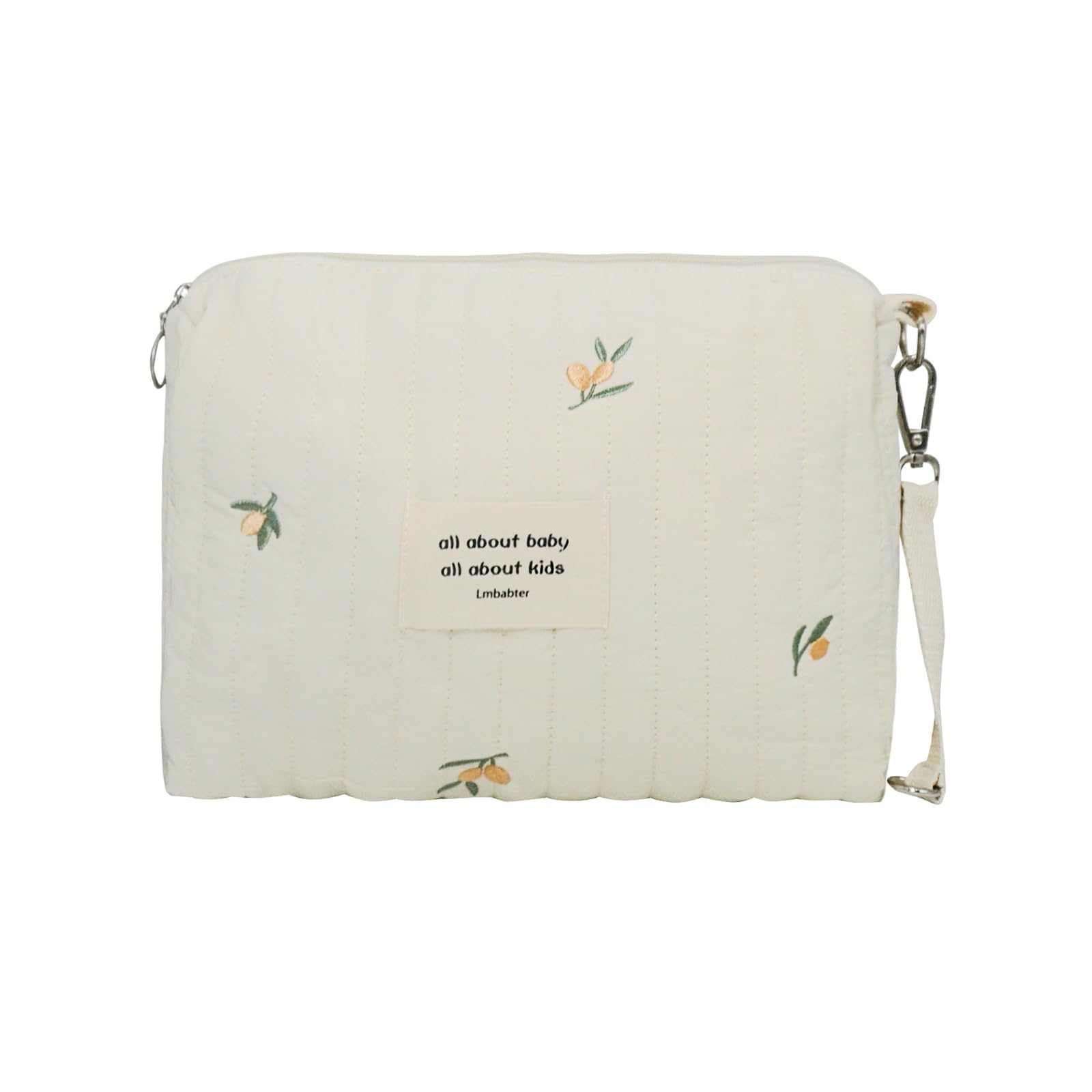 Lmbabter baby stroller storage bag in beige bear, keeps essentials handy while out