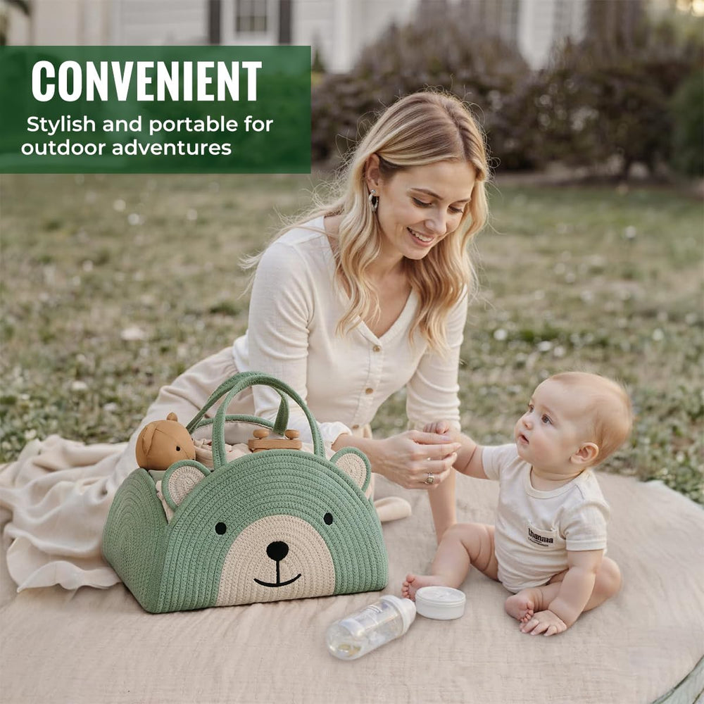 Lmbabter collapsible travel diaper organizer ideal for car trips and quick changes.