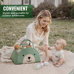 Lmbabter collapsible travel diaper organizer ideal for car trips and quick changes.