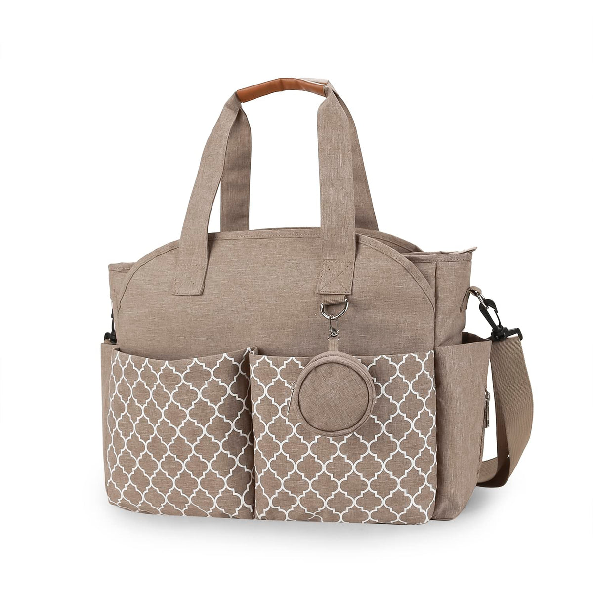 Lmbabter diaper bag tote with changing station for on-the-go changes