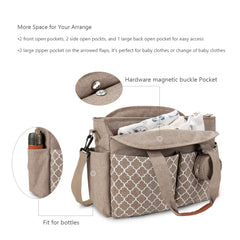 Lmbabter diaper bag tote side pockets for tissues and cups