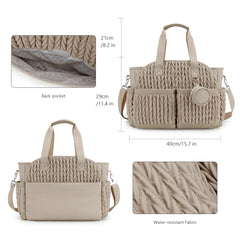 Lmbabter diaper tote wet pocket keeps damp items neatly contained.