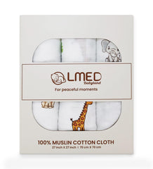 LMED Babyland muslin receiving cloth close-up showing soft texture for delicate skin.