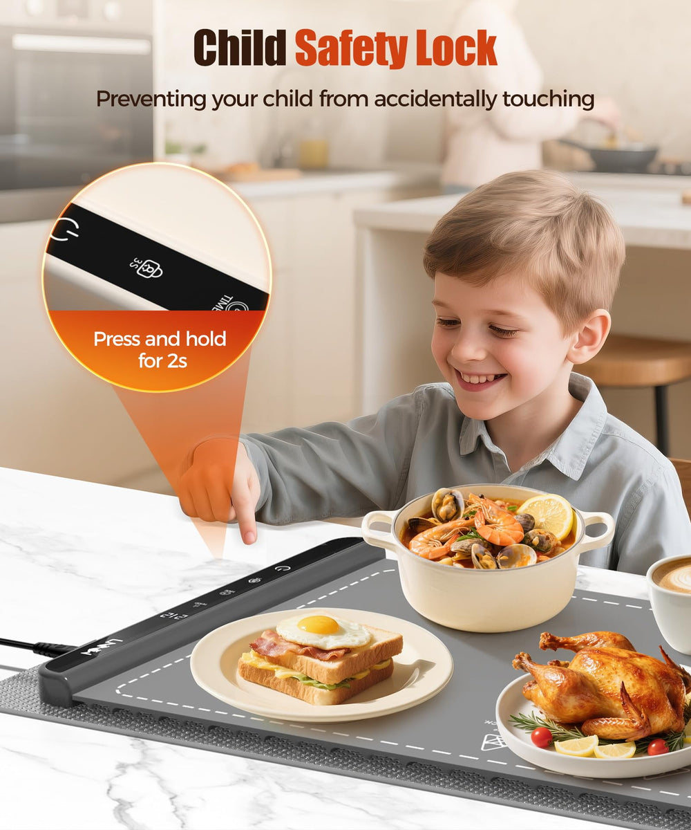 LNNIW large surface fits multiple plates at family dinners