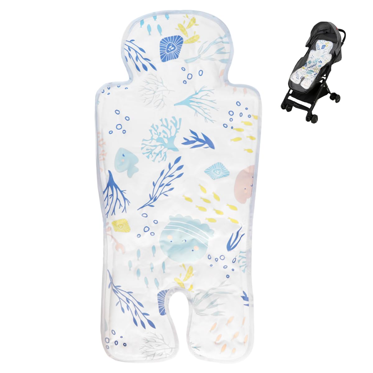 LNQ LUNIQI gel car seat cooler pad folded for easy storage and portability