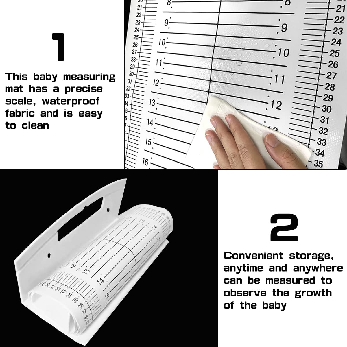 LNQ LUNIQI folded baby height measure for compact storage and portability
