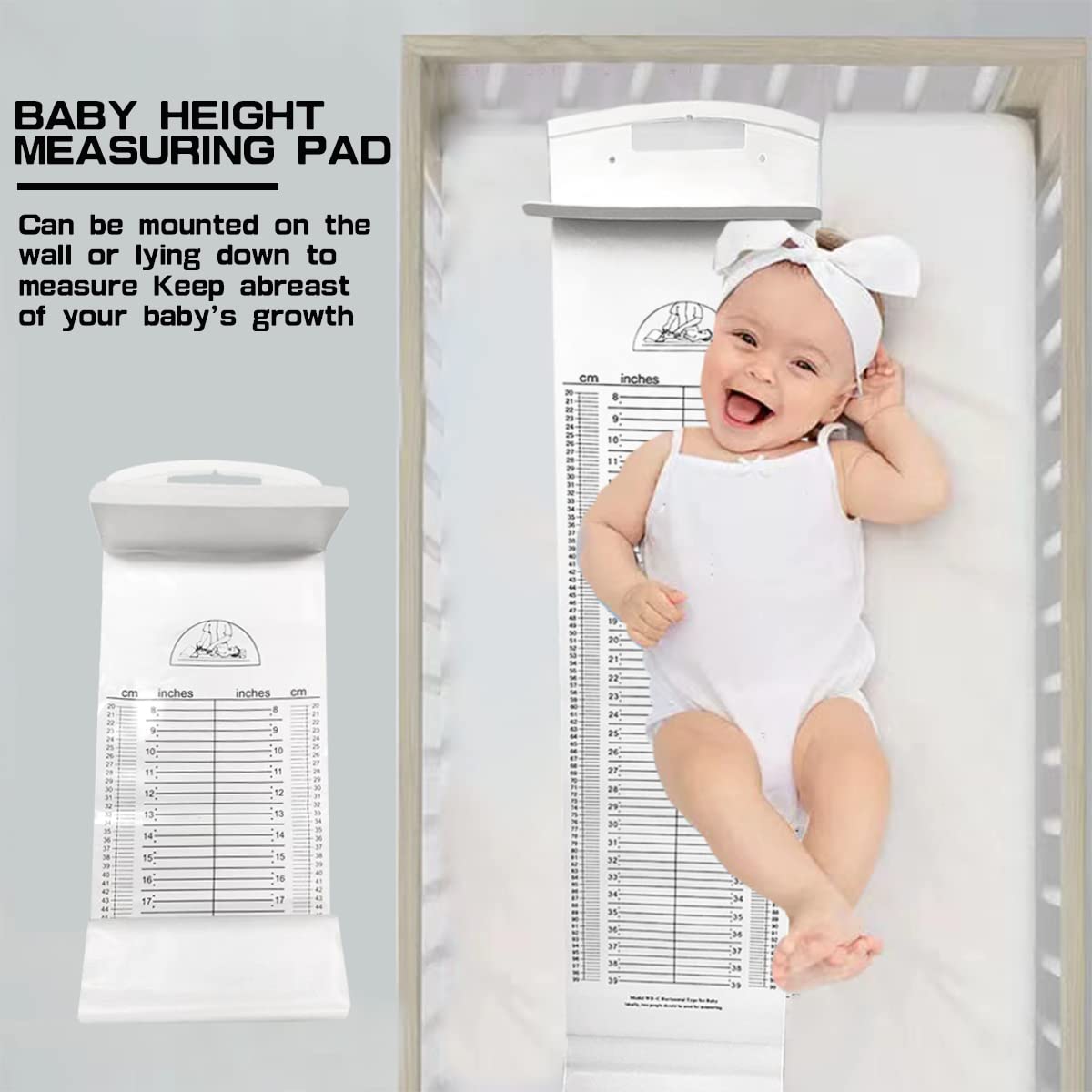 LNQ LUNIQI baby height ruler with fixed head and sliding foot positioner for precise length