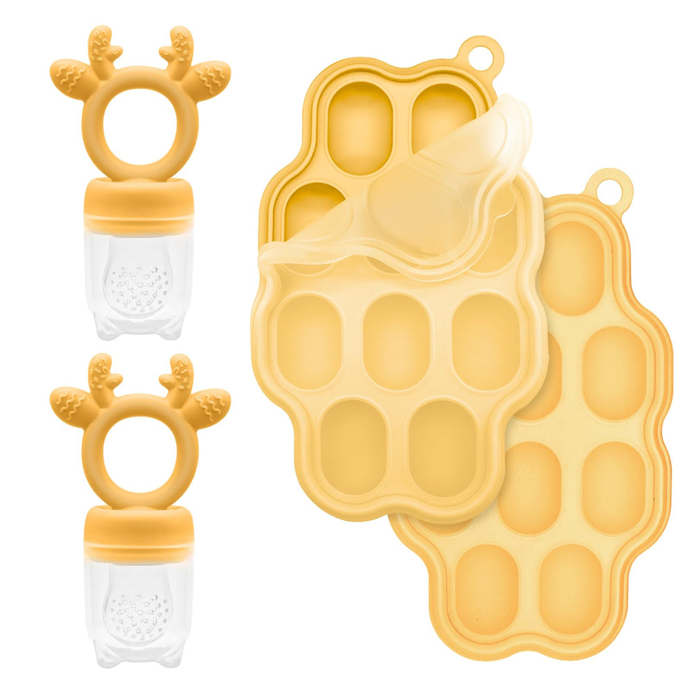Lnxusoqs baby fruit feeder and teether in silicone for safe self-feeding