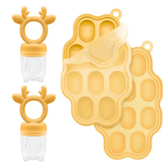 Lnxusoqs baby fruit feeder and teether in silicone for safe self-feeding