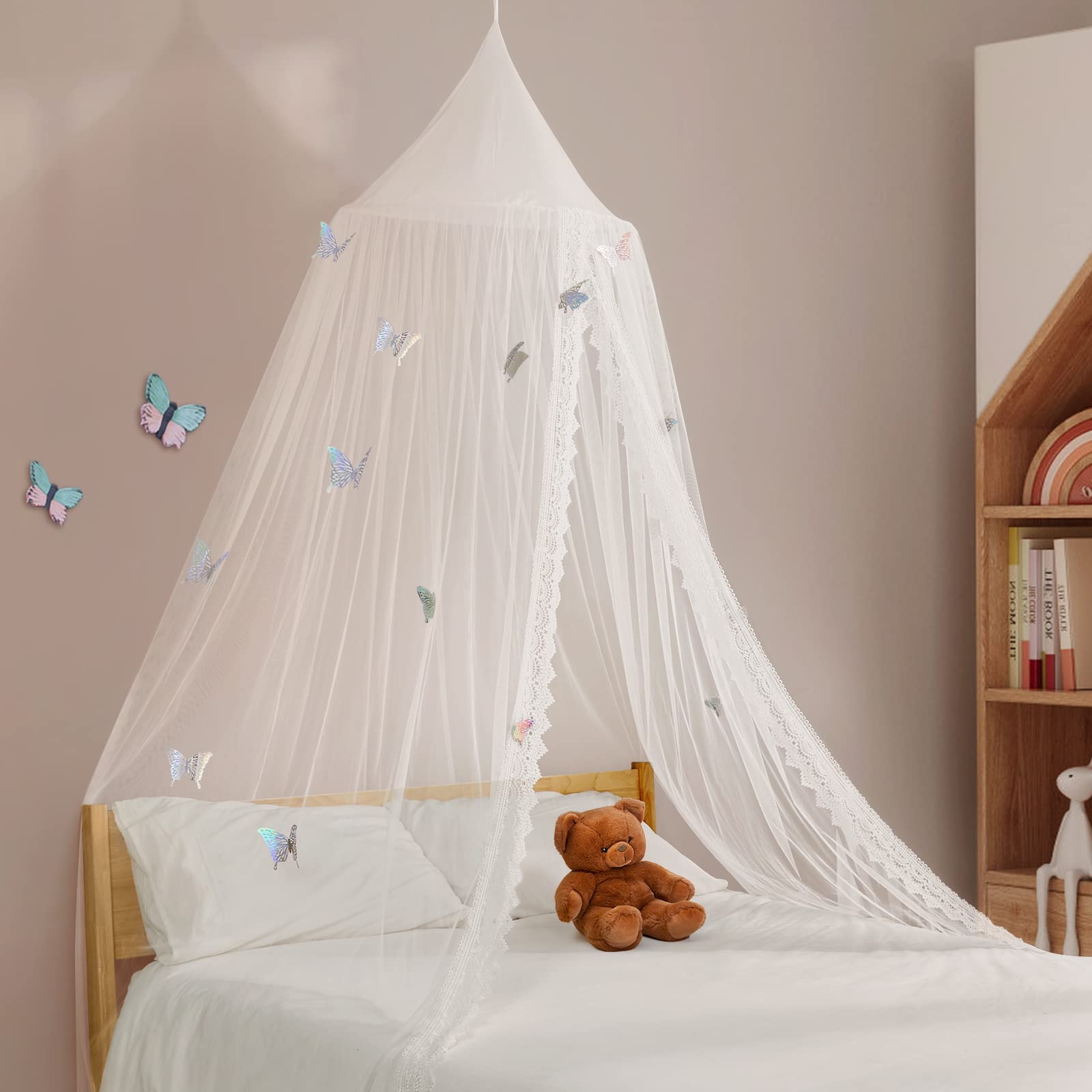 LOAOL bed canopy open-entry detail for easy access during naps