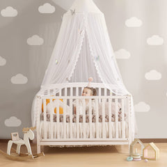 LOAOL butterfly castle bed canopy over crib for magical bedtime ambiance