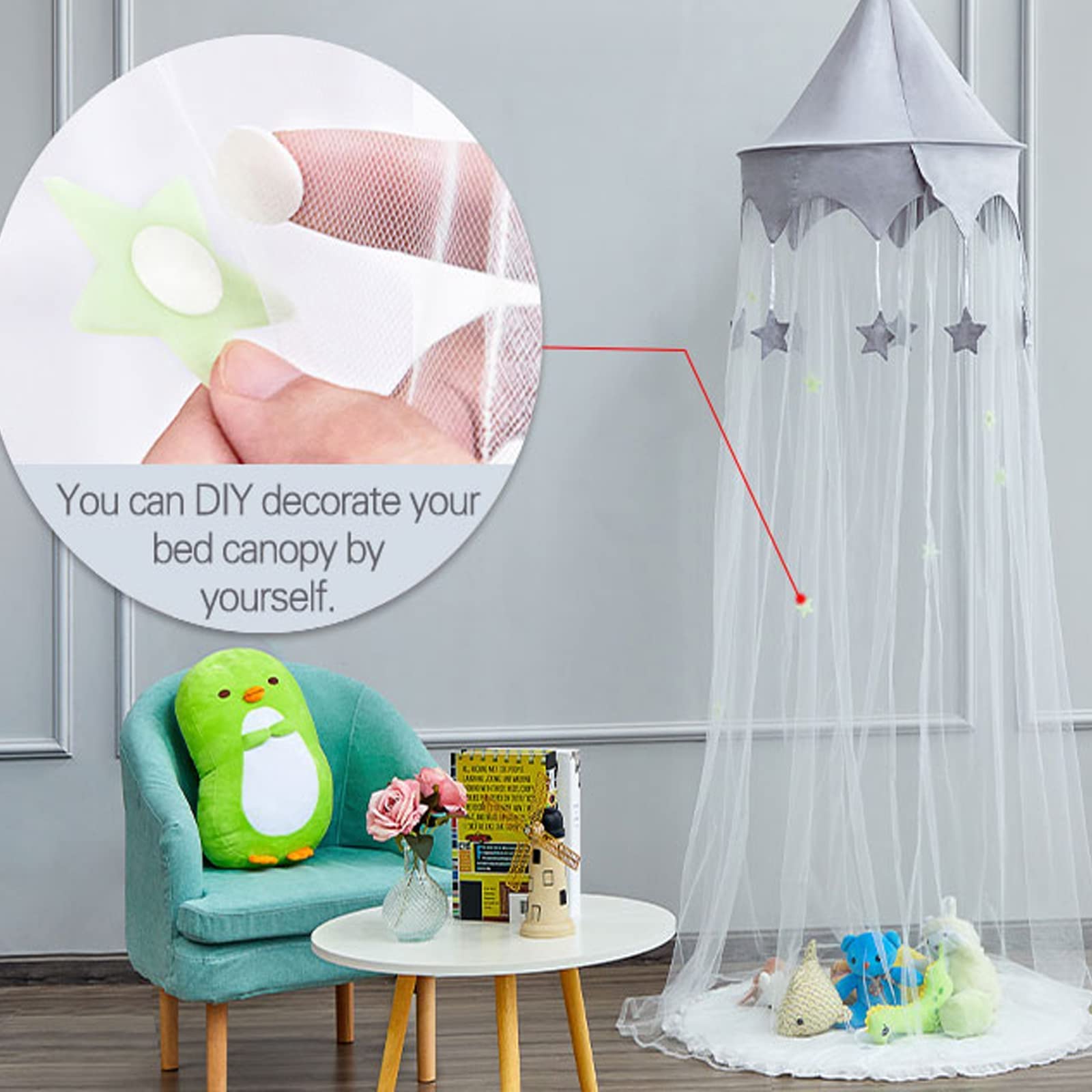 LOAOL Soft breathable fabric keeps children comfortable under the canopy.