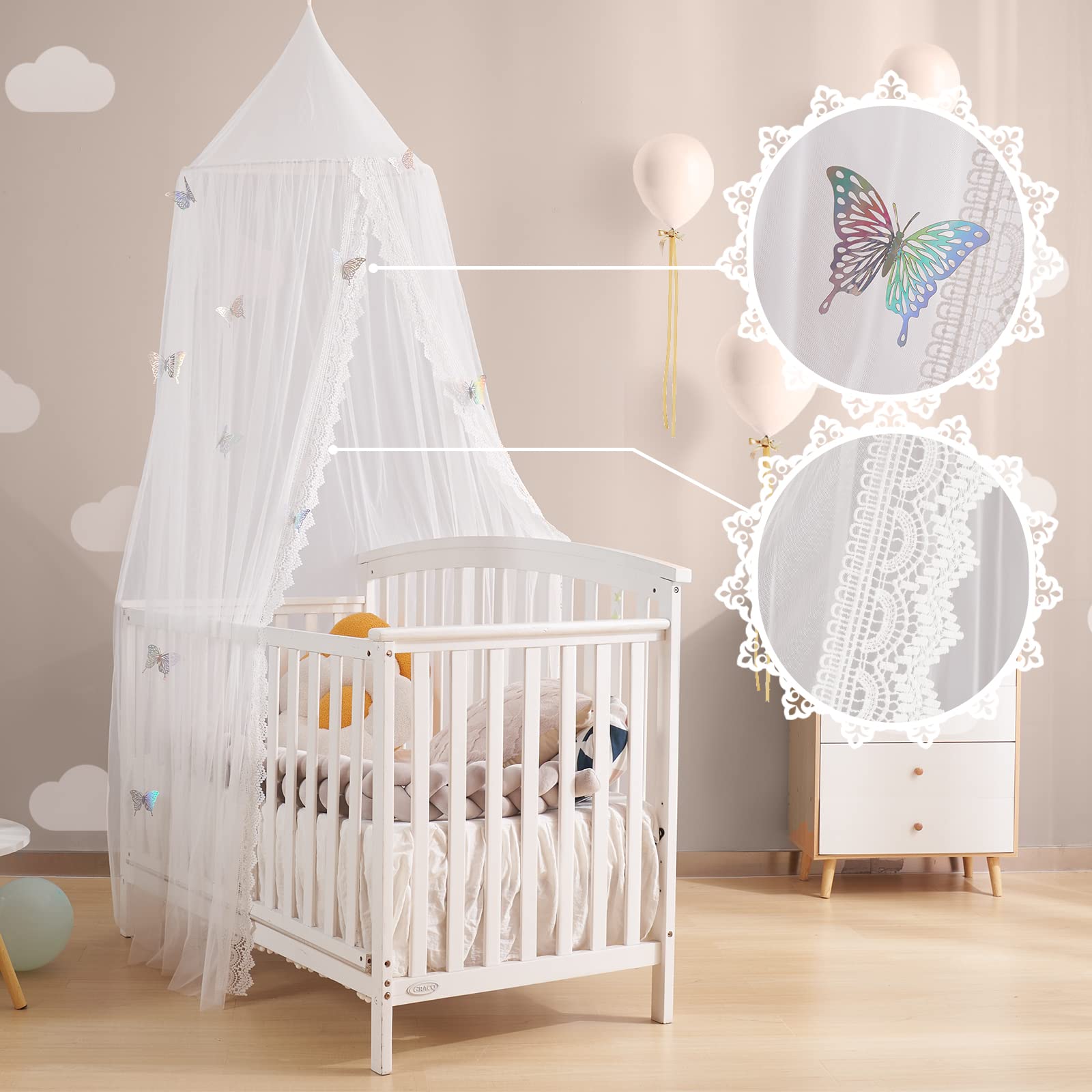 LOAOL decorated bed area with canopy enhances cozy decor