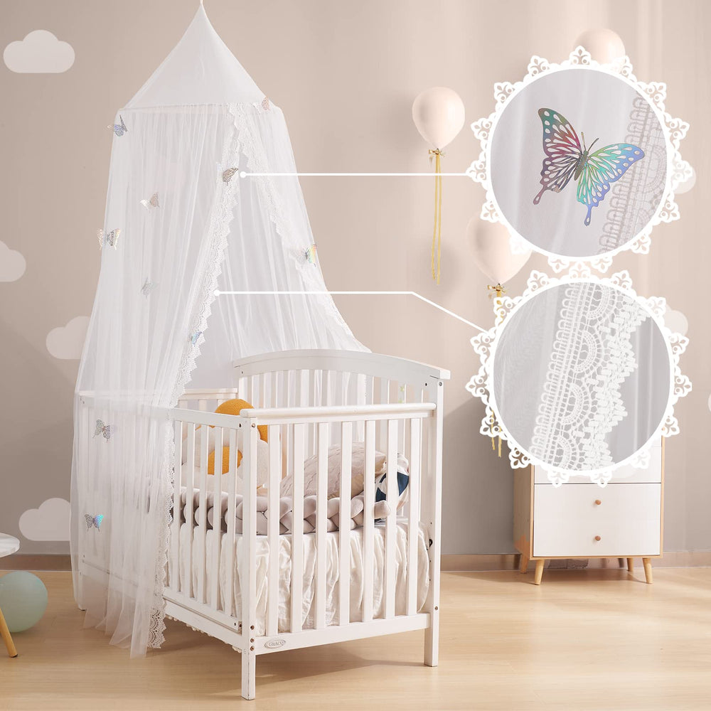 LOAOL decorated bed area with canopy enhances cozy decor