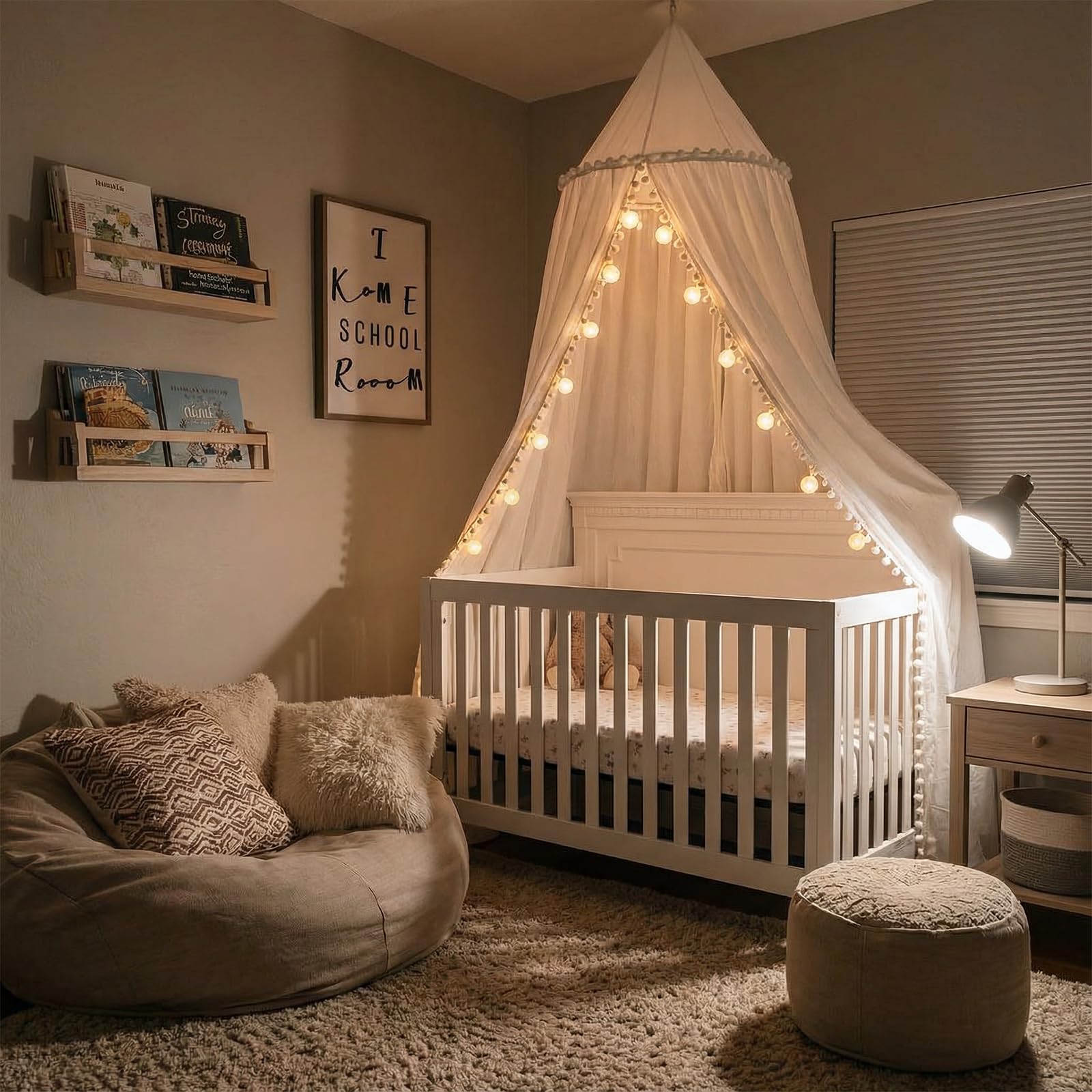 LOAOL princess room decor canopy adds romantic touch and photo-ready setup.