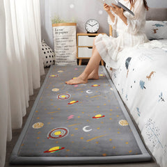 Loartee Coral Velvet Area Rug non-slip bottom keeps mats in place during play