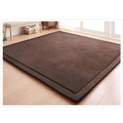 Loartee Coral Velvet Crawling Rug with 6-8x7-9 Coffee offers a soft surface for safe toddler play.