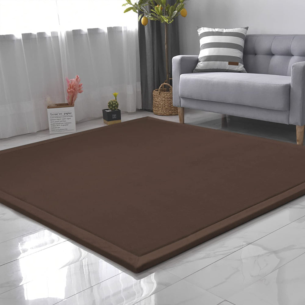 Loartee non-slip bottom keeps rug in place during active play.