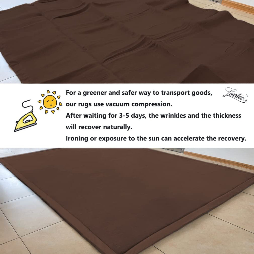 Loartee coral velvet rug: easy vacuuming keeps this play area tidy.